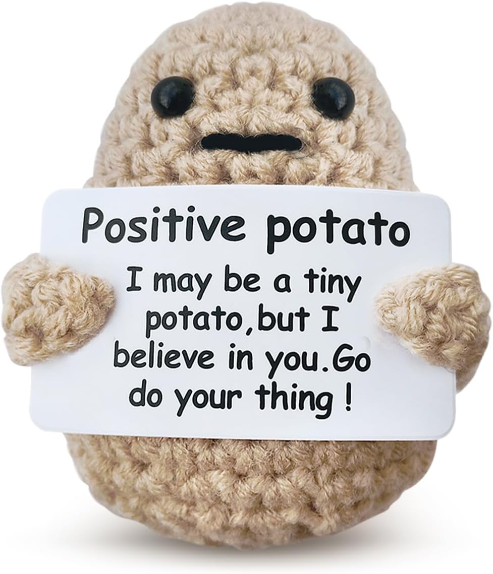 Mini Funny Positive Potato, Wool Funny Knitted Positive Potato, Positive Gifts, Funny Gifts, Positive Potato, Gifts for Daugther, Desk Accessories Mini Funny Positive Potato, Wool Funny Knitted Positive Potato, Positive Gifts, Funny Gifts, Positive Potato, Gifts for Daugther, Desk Accessories